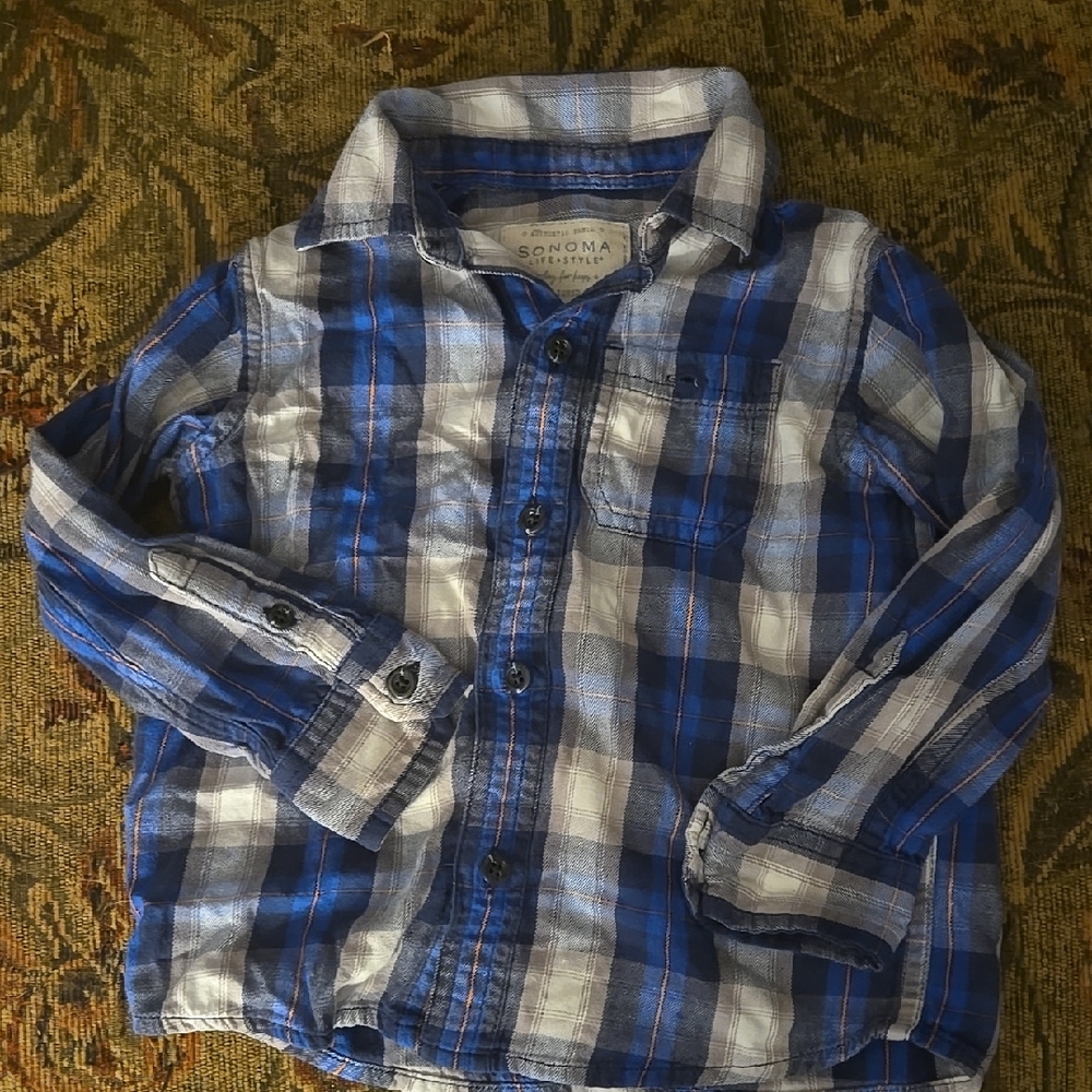 Sonoma Blue and White Button Down Shirt